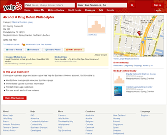 Alcohol & Drug Rehab Philadelphia web screenshot