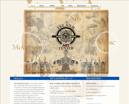 Art Center On Bainbridge Island web screenshot