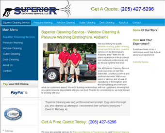 Superior Cleaning Service, LLC web screenshot