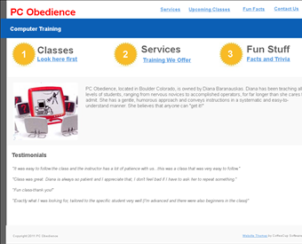 PC Obedience web screenshot