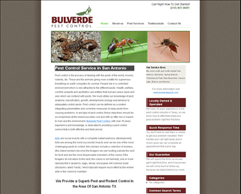 Bulverde Pest Control web screenshot