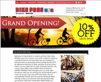 Bike Pros USA web screenshot