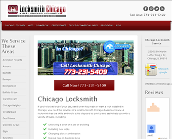 Locksmith Chicago web screenshot