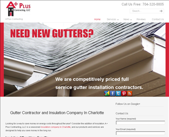 A+ Plus Contracting, LLC web screenshot