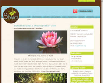 8 Hearts Health & Wellness web screenshot
