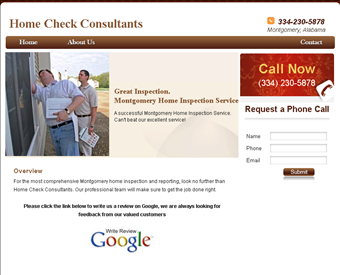 Home Inspection Check Consultants web screenshot