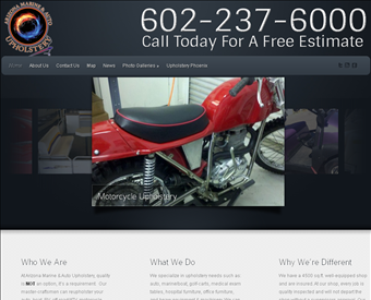 AZ Marine & Auto Upholstery web screenshot