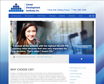 Career Development Institute, Inc. web screenshot