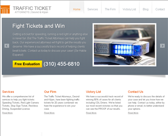 The Traffic Ticket Attorneys web screenshot