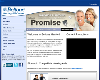Beltone Central California web screenshot
