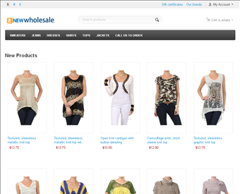 Enewwholesale web screenshot