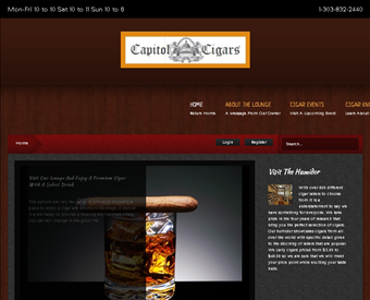 Capitol Cigars web screenshot
