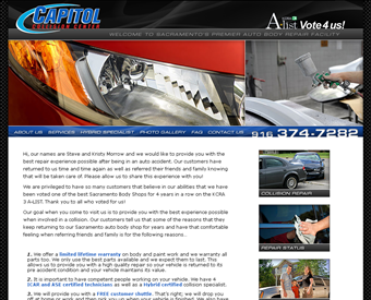 Capitol Collision Center web screenshot