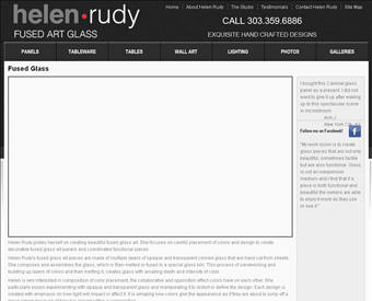 Helen Rudy Glass web screenshot