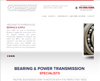 Powerhouse Bearing & Supply, Inc. web screenshot
