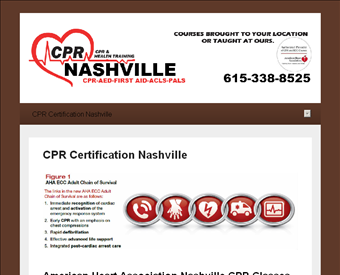 CPR Certification Nashville web screenshot