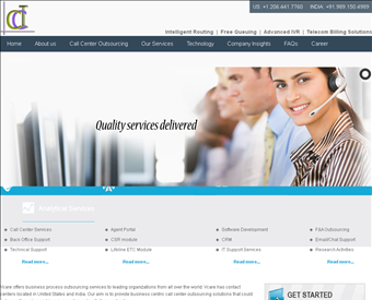 Vcare Call Center web screenshot