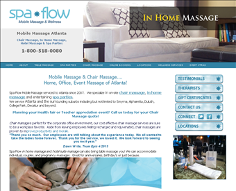 Spa Flow Atlanta web screenshot