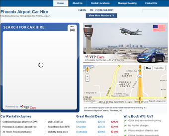 Car Hire Phoenix Airport web screenshot