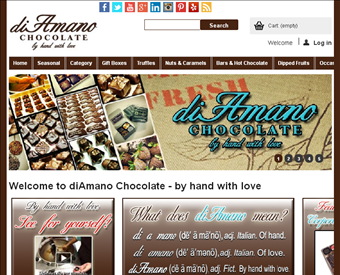 diAmano Chocolate web screenshot