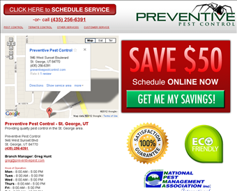 Preventive Pest Control St. George web screenshot