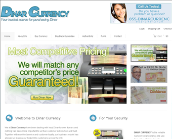 Dinar Currency web screenshot
