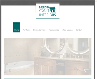 Melissa Galt Interiors web screenshot