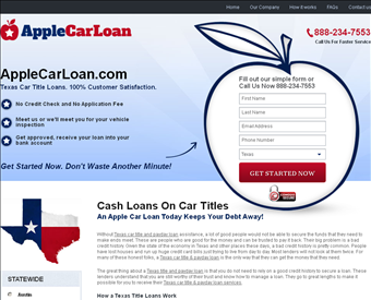 Apple Car Loan web screenshot
