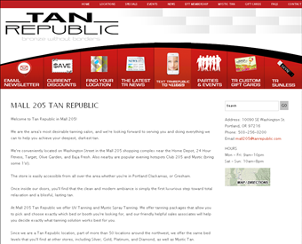 Tan Republic Portland web screenshot