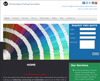M3 Commercial Painting Consultants web screenshot