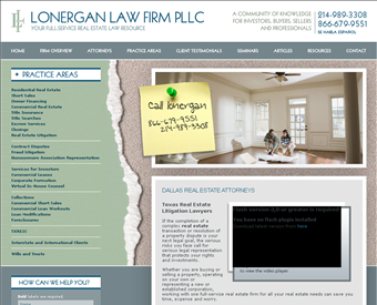 Lonergan Law Firm PLLC web screenshot
