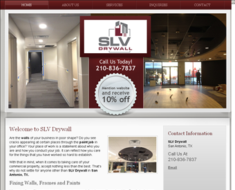 SLV Drywall web screenshot