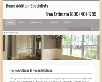 Home Addition Specialists web screenshot