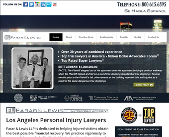 Farar & Lewis LLP web screenshot
