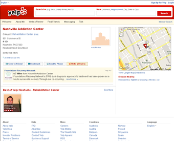Nashville Addiction Center web screenshot