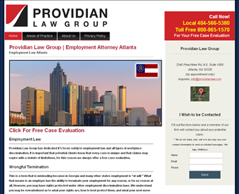 Providian Law Group Atlanta web screenshot