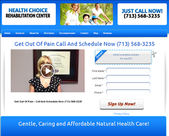 Shutko Chiropractic web screenshot