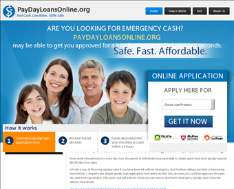 Payday Loans Online Services Ltd web screenshot