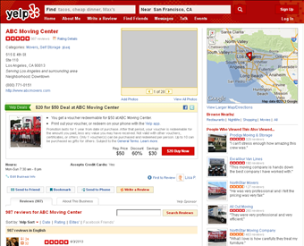 ABC Moving Center web screenshot
