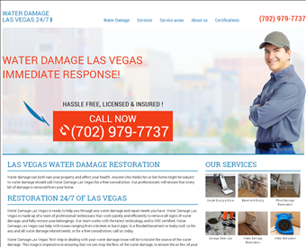 Water Damage Las Vegas 247 web screenshot