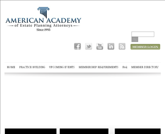 American Academy of Estate Planning Attorneys web screenshot