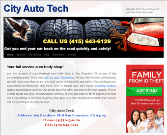 City Auto Tech web screenshot