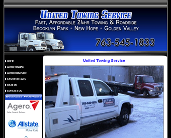 United Towing Service web screenshot