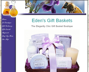Edensgiftbasket.Com web screenshot