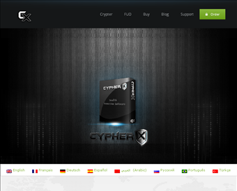 CypherX Crypter web screenshot