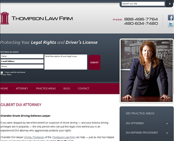 Thompson Law Firm web screenshot