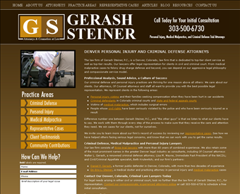 Gerash Steiner, P.C. web screenshot