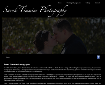 Sarah Timmins Photography web screenshot