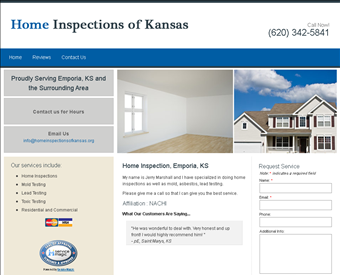 Home Inspections of Kansas web screenshot