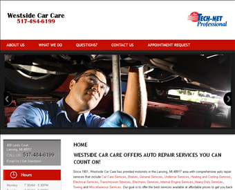 Westside Car Care web screenshot